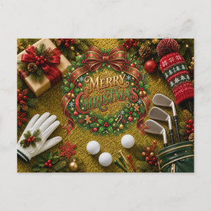 Golf-Weihnachtsfeier Postkarte