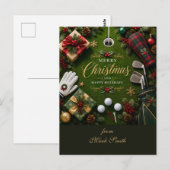 Golf-Weihnachtsfeier Postkarte (Vorne/Hinten)