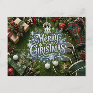 Golf-Weihnachtsfeier Postkarte