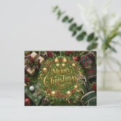 Golf-Weihnachtsfeier Postkarte (Stehend Vorderseite)