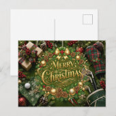 Golf-Weihnachtsfeier Postkarte (Vorne/Hinten)