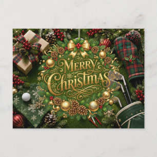 Golf-Weihnachtsfeier Postkarte