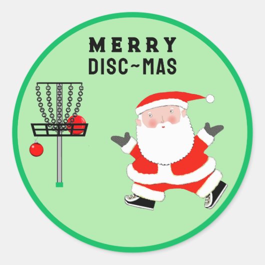 Golf-Weihnachtsfeier Runder Aufkleber (Vorderseite)