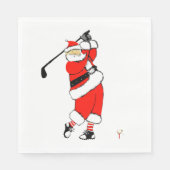 Golf Weihnachtsfeier Serviette (Vorderseite)