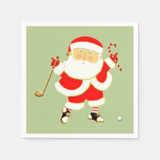 Golf-Weihnachtsfeier Serviette (Vorderseite)