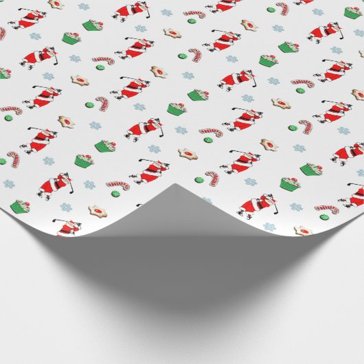 Golf Weihnachtsfeiertag Geschenkpapier (Ecke)