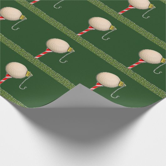 Golf Weihnachtsfeiertag Geschenkpapier (Ecke)