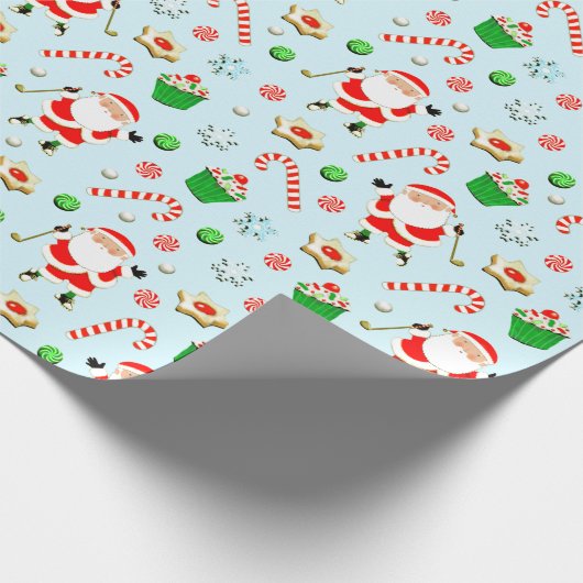 Golf Weihnachtsfeiertag Geschenkpapier (Ecke)