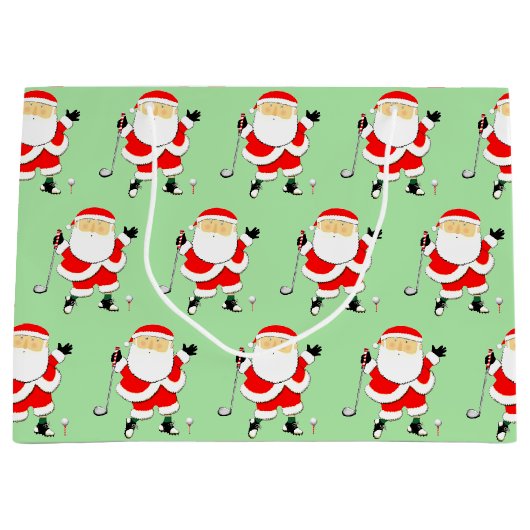Golf Weihnachtsfeiertag Große Geschenktüte (Vorderseite)