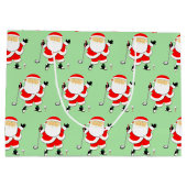 Golf Weihnachtsfeiertag Große Geschenktüte (Rückseite)