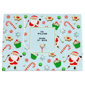 Golf Weihnachtsfeiertag Große Geschenktüte (Vorderseite)