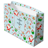 Golf Weihnachtsfeiertag Große Geschenktüte (Rückseite Schrägansicht)