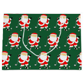 Golf Weihnachtsfeiertag Große Geschenktüte (Vorderseite)