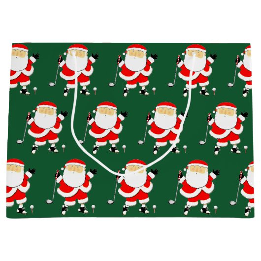 Golf Weihnachtsfeiertag Große Geschenktüte (Vorderseite)