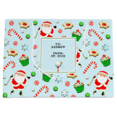 Golf Weihnachtsfeiertag Große Geschenktüte (Vorderseite)