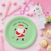 Golf Weihnachtsfeiertag Pappteller (Party)