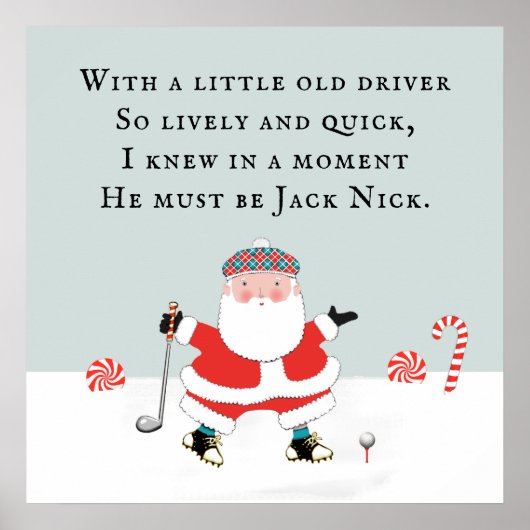 Golf Weihnachtsfeiertag Poster (Vorne)