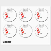 Golf Weihnachtsfeiertag Tag Runder Aufkleber (Blatt)