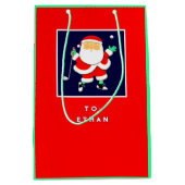 Golf Weihnachtsferien Mittlere Geschenktüte (Vorderseite)