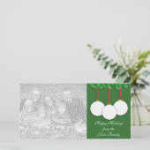 Golf-WeihnachtsFoto-Karte Feiertagskarte (Stehend Vorderseite)