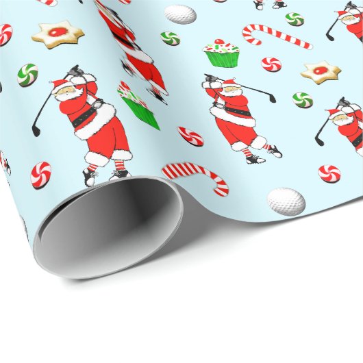 Golf Weihnachtsgeschenk Geschenkpapier (Rolleneckpunkt)