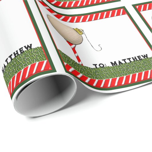 Golf-Weihnachtsgeschenk Geschenkpapier (Rolleneckpunkt)