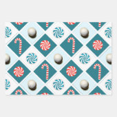 Golf Weihnachtsgeschenk Geschenkpapier Set (Vorderseite 3)