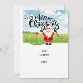 Golf Weihnachtsgeschenk mit Santa Golfer auf der G Einladung