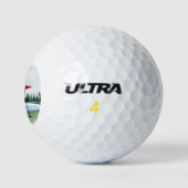 Golf Weihnachtsgeschenk mit Santa Golfer auf der G Golfball (Logo)