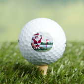 Golf Weihnachtsgeschenk mit Santa Golfer auf der G Golfball (Insitu T-Shirt)