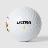 Golf Weihnachtsgeschenk mit Santa Golfer auf der G Golfball (Logo)
