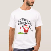 Golf Weihnachtsgeschenk mit Santa Golfer auf der G T-Shirt (Vorderseite)