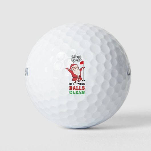 Golf Weihnachtsgeschenk mit Santa Golfer Squad Golfball (Vorderseite)
