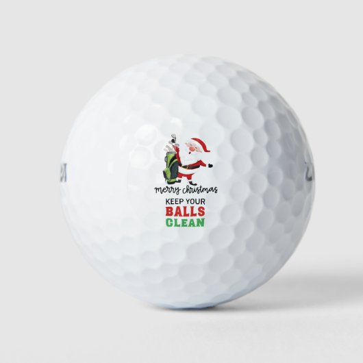 Golf Weihnachtsgeschenk mit Santa Golfer Squad Golfball (Vorderseite)