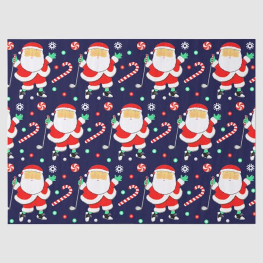 Golf-Weihnachtsgeschenk Seidenpapier (Vorderseite)
