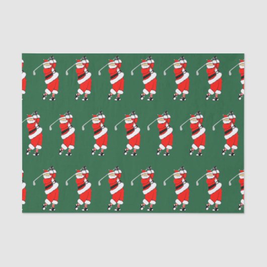 Golf Weihnachtsgeschenk Seidenpapier (Vorderseite)