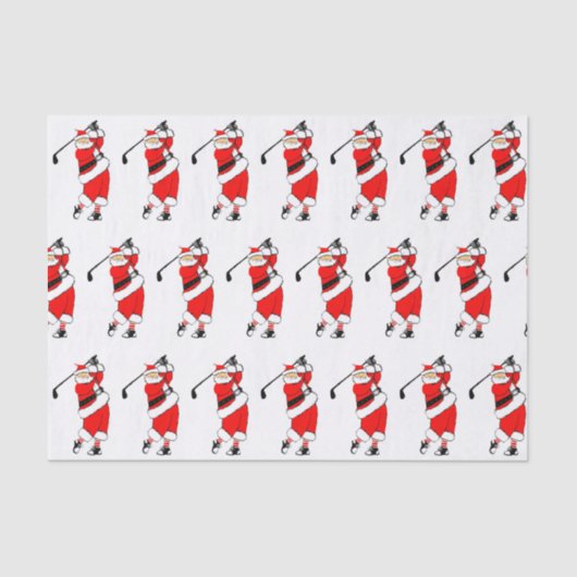 Golf Weihnachtsgeschenk Seidenpapier (Vorderseite)