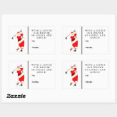 Golf Weihnachtsgeschenk-Tag Rechteckiger Aufkleber (Blatt)