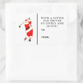 Golf Weihnachtsgeschenk-Tag Rechteckiger Aufkleber (Tasche)