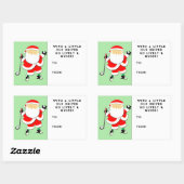 Golf Weihnachtsgeschenk-Tag Rechteckiger Aufkleber (Blatt)