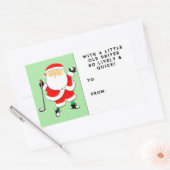 Golf Weihnachtsgeschenk-Tag Rechteckiger Aufkleber (Umschlag)