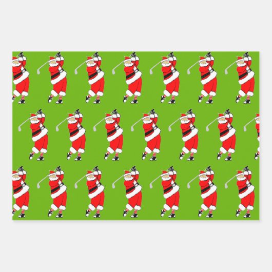 Golf Weihnachtsgeschenk Wrapping Paper Geschenkpapier Set (Vorderseite 3)