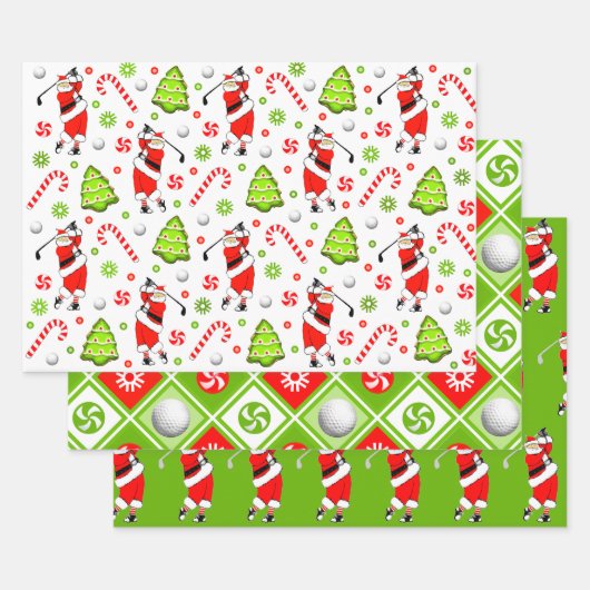 Golf Weihnachtsgeschenk Wrapping Paper Geschenkpapier Set (Set)