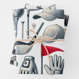 Golf-Weihnachtsgeschenke für Golfer Geschenkpapier Set