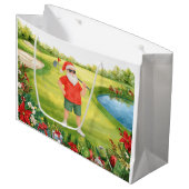 Golf-Weihnachtsgeschenke für Golfer Große Geschenktüte (Vorderseite Schrägansicht)