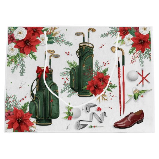 Golf-Weihnachtsgeschenke für Golfer Große Geschenktüte (Vorderseite)