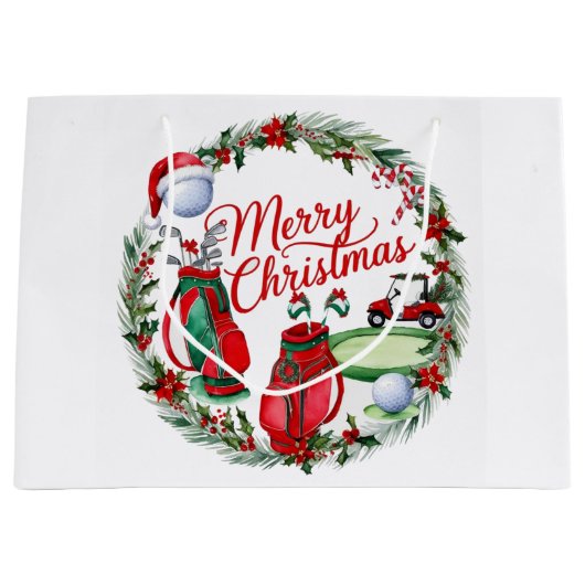 Golf-Weihnachtsgeschenke für Golfer Große Geschenktüte (Vorderseite)