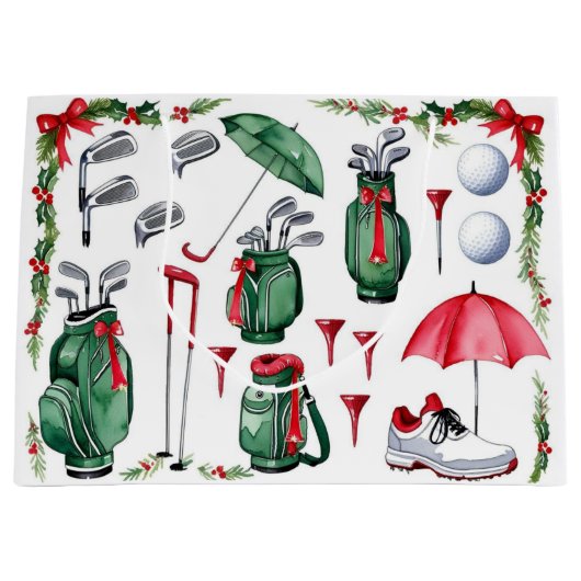 Golf-Weihnachtsgeschenke für Golfer Große Geschenktüte (Vorderseite)