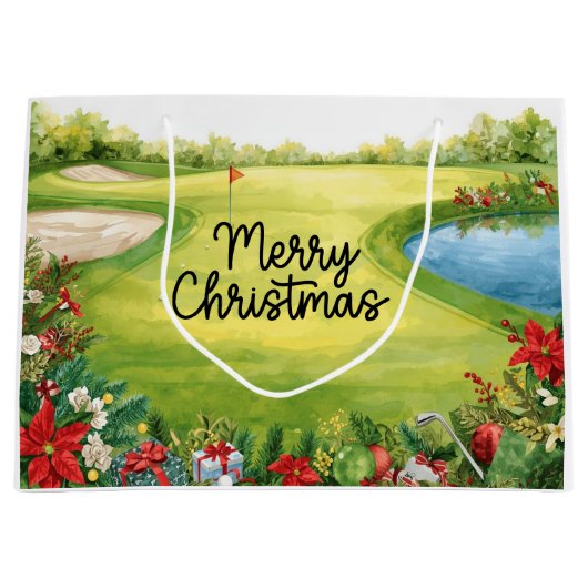 Golf-Weihnachtsgeschenke für Golfer Große Geschenktüte (Vorderseite)
