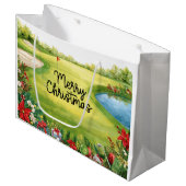 Golf-Weihnachtsgeschenke für Golfer Große Geschenktüte (Vorderseite Schrägansicht)